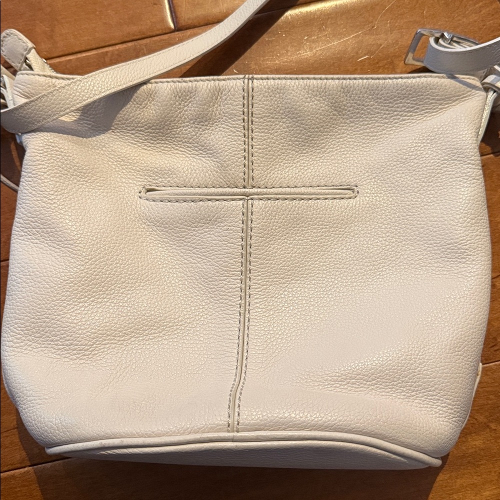 Brighton Ivory Crossbody Bag with Tassel Genuine Leather - Picture 6 of 7
